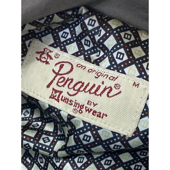 Original Penguin Men's Brown Collar Double Breasted Long Sleeve Coat Jacket Sz M - Picture 3 of 4